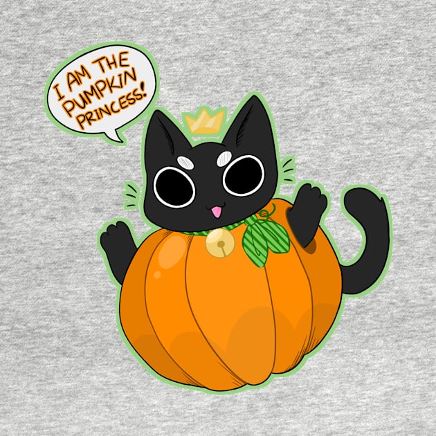 Pumpkin Princess (Veggie's cat, Hallow) by Veggie-Queen